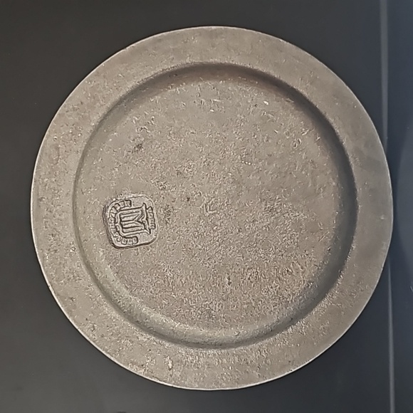 York Metal Crafters Benjamin Franklin 6" Pewter Change Tray Plate 6 inches - Picture 4 of 6